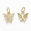 Brass Micro Pave Cubic Zirconia Charms ZIRC-R109-022G-NF-1