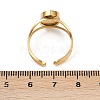 Real 18K Gold Plated 304 Stainless Steel Cuff Ring Components X-STAS-A191-12C-G-3