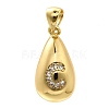 Rack Plating Brass Micro Pave Cubic Zirconia Pendants KK-L226-102G-C-1