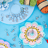 Number 0~9 Alloy Rhinestone Pendant Stitch Markers HJEW-SC00012-4