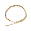 Rack Plating Brass Rope Chain Bracelet for Women BJEW-C020-11A-G-1