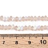 Frosted Transparent Glass Beads Strands GLAA-N054-4mm-03-4