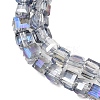 Electroplate Glass Beads Strands EGLA-D018-4x4mm-18-4