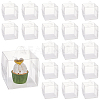 Foldable Transparent Plastic Single Cake Gift Packing Box CON-WH0084-42B-1