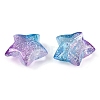 Gradient Color Transparrent Acrylic European Beads OACR-P024-03-02-2