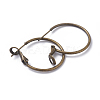 Brass Hoop Earrings KK-I665-26B-AB-2