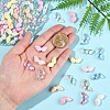 60Pcs 2 Styles Transparent & Opaque UV Plating Acrylic Beads PACR-YW0001-30-4