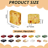 280Pcs 14 Colors 2-Hole Baking Paint Glass Seed Beads SEED-PH0002-74-2