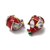 Christmas Theme Alloy Enamel European Beads PALLOY-D058-01P-04-3