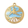 304 Stainless Steel Enamel Pendants STAS-A092-01B-G-1