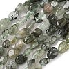Natural Green Rutilated Quartz Beads Strands G-O-186-B-12A-1