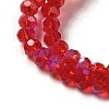 Electroplate Transparent Glass Beads Strands EGLA-A035-T3mm-L07-3