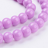 Painted Glass Bead Strands DGLA-S071-8mm-35-3
