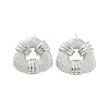 Hollow Triangle Brass Stud Earrings EJEW-Q811-21P-1