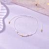 Natural Round Moonstone Beads Braided Bead Bracelets for Women BJEW-JB11655-02-1