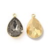 Rack Plating Brass Glass Pendants KK-A177-22G-03-2