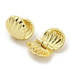 Shell Shape Brass Hoop Earrings EJEW-L211-011H-G-2