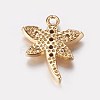 Long-Lasting Plated Brass Micro Pave Cubic Zirconia Charms ZIRC-L072-63G-2
