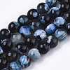 Natural Fire Crackle Agate Beads Strands G-N326-14B-02-1