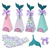 20Pcs 4 Colors Mermaid Tail Shape Candboard Box CON-CJ0001-22-1