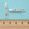 Brass Pave Clear Cubic Zirconia Watch Band Clasps KK-Q804-26S-4