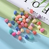 40Pcs 8 Colors Shell Powder Resin Beads RESI-CJ0001-144-5