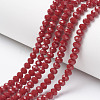 Opaque Solid Color Glass Beads Strands X-EGLA-A034-P8mm-D02-1