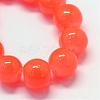 Baking Paint Imitation Jade Glass Round Bead Strands DGLA-Q021-6mm-32-2