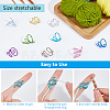 16Pcs 16 Colors Aluminu Cuff Rings RJEW-BC00001-4