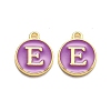 Golden Plated Alloy Enamel Charms ENAM-Q437-12E-1