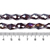 Transparent Electroplate Glass Beads Strands EGLA-N013-T4mm-B03-4