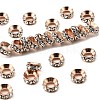 Brass Rhinestone Spacer Beads X-RB-A020-7mm-01RG-1