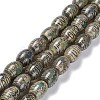 Tibetan Style dZi Beads Strands TDZI-E005-01H-1