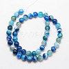 Natural Striped Agate/Banded Agate Bead Strands X-G-K166-13-6mm-06-2