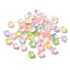 Gradient Color Acrylic Bead Caps OACR-Z028-01-1