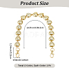 2Pcs 2 Colors CCB Plastic Heart Beaded Bag Handles with Clasps AJEW-CL0005-65-2