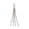 Tibetan Style Alloy Tassel Big Pendants FIND-E037-01AS-1