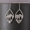 Zinc Alloy Dangle Earrings for Women WG56DA6-01-2