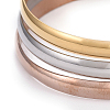 Fashion 201 Stainless Steel Bangle Sets BJEW-L664-024A-M-1-3