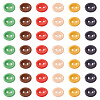 80Pcs 2-Hole Porcelain Buttons PORC-PJ0001-02F-3