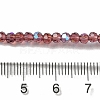 Electroplate Transparent Glass Beads Strands EGLA-A035-T3mm-L13-4