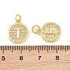 Brass Micro Pave Clear Cubic Zirconia Charms CU-CBA9B5A-07G-3