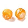 Spray Painted ABS Plastic European Beads KY-G033-01B-02-2