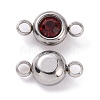 304 Stainless Steel Rhinestone Links Connectors STAS-P237-17P-M-3