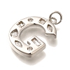 Brass Micro Pave Clear Cubic Zirconia Pendants KK-G521-01P-G-2