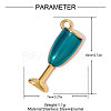 304 Stainless Steel Enamel Pendants STAS-OY008-17G-2