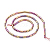 Electroplate Glass Beads Strands X-EGLA-K014-B-FP06-3