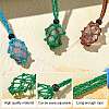 Braided Waxed Cotton Thread Cords Macrame Pouch Necklace Making AJEW-SW00018-4