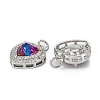 Brass Micro Pave Cubic Zirconia Pendants KK-G404-A-01D-P-2