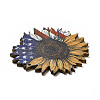 American Flag Theme Single Face Printed Aspen Wood Big Pendants WOOD-G014-15-4
